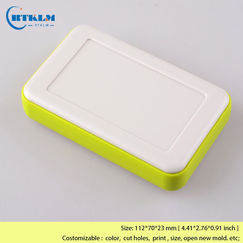 Handheld plastic enclosure abs plastic junction box power supply distribution box diy speaker box control enclosure 112*70*23mm: BMC70015-A4