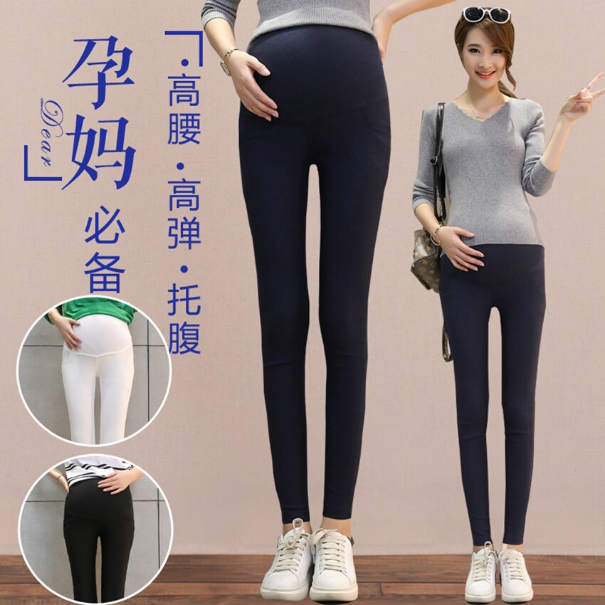 Pantalones de mujer embarazada para primavera y verano, pantalones de abdomen, pantalones de lápiz informales, pantalones de mamá de tendencia salvaje