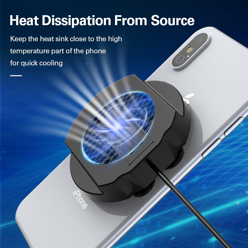 Coolreall Portable Mobile Phone Radiator Cooler Fan Cooling Gamepad Gaming Shooter Mute Radiator Controller Heat Sink for iphone