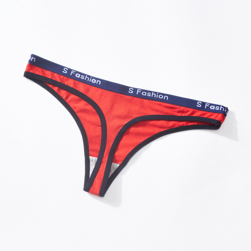 Sexede g-strenge dame bomuldstrusser lavtaljede g-strenge stribet ensfarvet underbukser pige komfortable trusser g-streng bikini