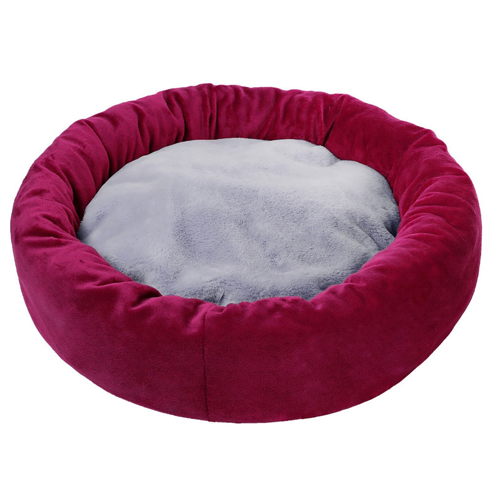 Doux rond en peluche hiver chien lit litière chat lit chiot coussin Chihuahua Teddy petit chien maison lit pour animaux de compagnie pour chiens chat # G30: E