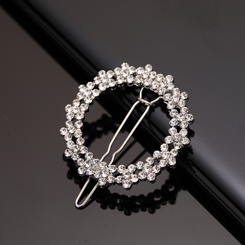 Korea Hollow Star Haar Clips voor Vrouwen Kristallen Steentjes Pentagram Haarspeld Vrouwen Bruids Haaraccessoires Hairgrip: 9