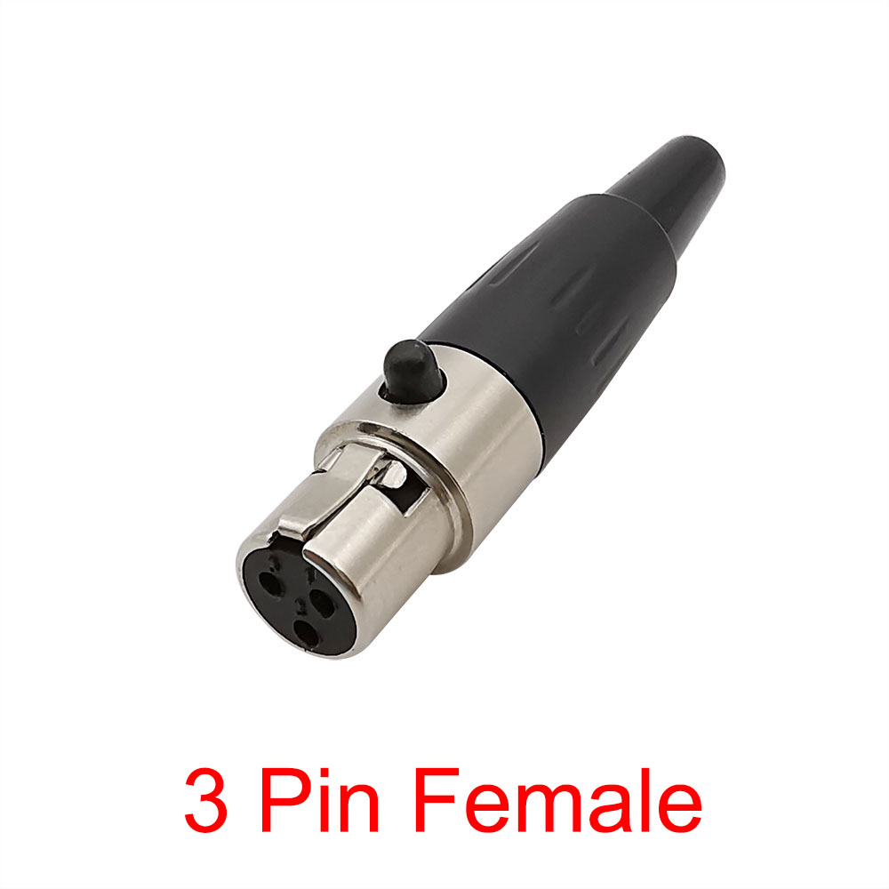 Mini XLR 3 pines 4 pines 5 pines 6 pines enchufe hembra macho micrófono conector de Audio Cable adaptador de micrófono de soldadura: Verde militar