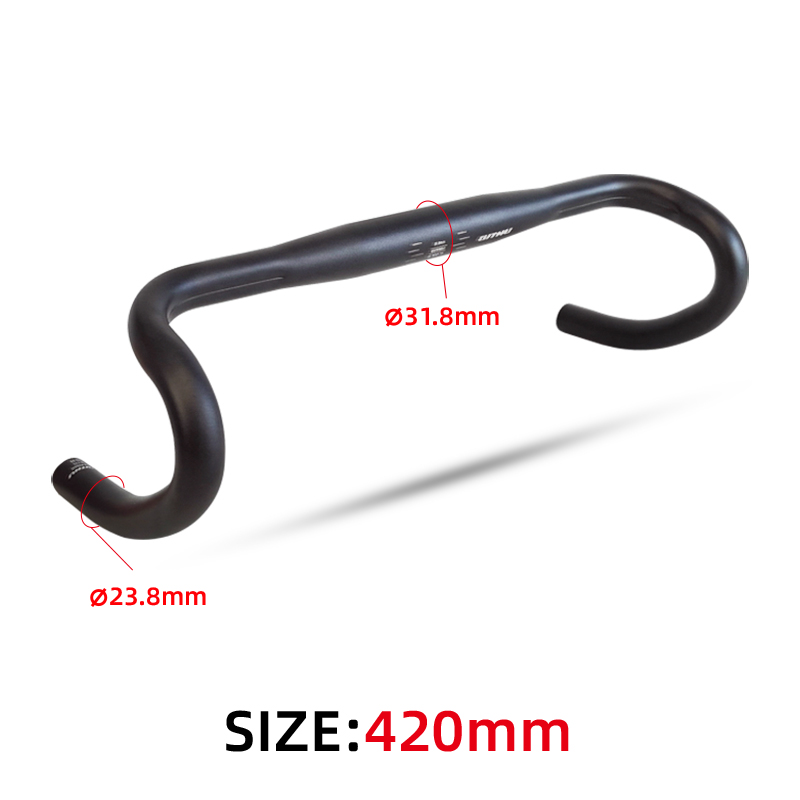 GITNU Aluminium alloy bicycle ROAD HANDLEBARS bike 25.4/31.8x380/400/420/440mm: Burgundy