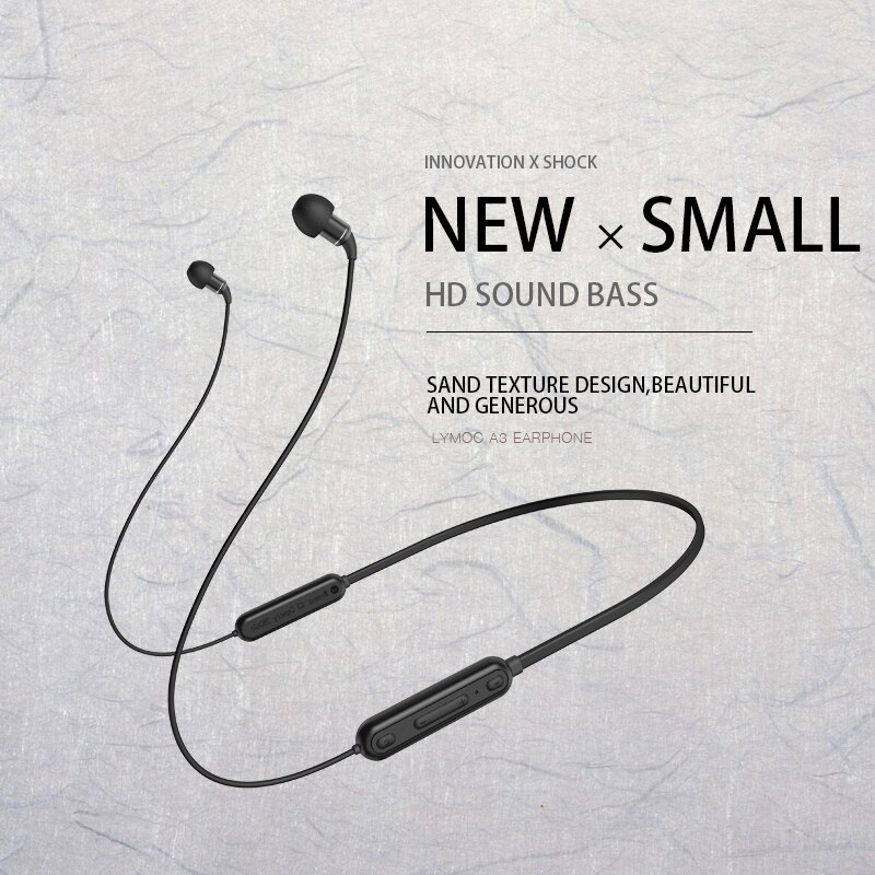 Lymoc A3 Bluetooth 5.0 Headphones - 25H Talk Time - Neckband Sport Earbuds - CVC 6.0 Noise Cancelling - Hifi Stereo HD Mic