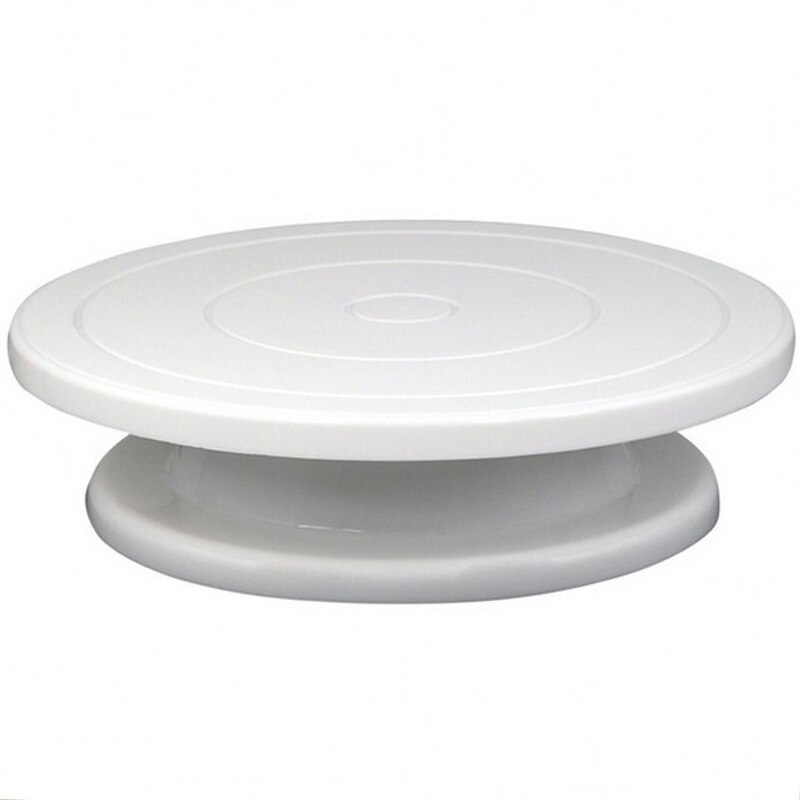 28cm wienerbrød drejeskive plast kage roterende bord anti-skrid runde kage drejeskive stativ kage dekoration bageværktøj