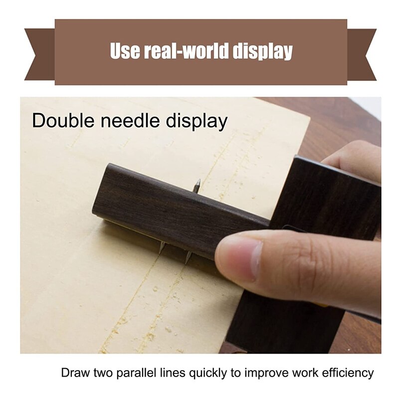 Mortise Gauge - Woodworking Scriber Marking Gauge, Wood Sliding Scraper Scribe Carpenter, Measuring Tool For Woodworking