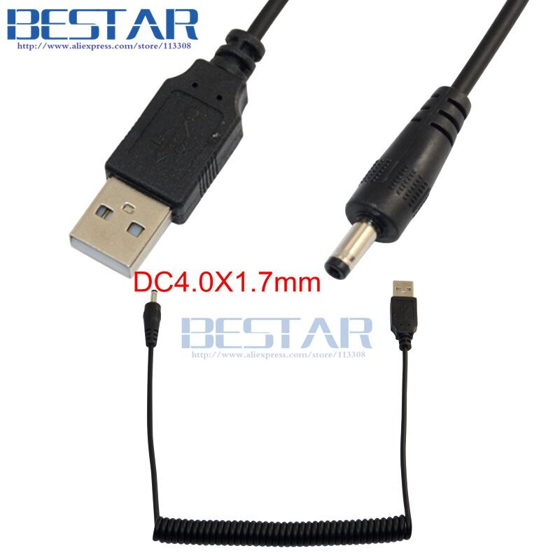 USB 2.0 A Male to DC JACK 2.0x0.6mm 2.5x0.7mm 3.0x1.1mm 3.2x0.9mm 3.5x1.1mm 3.5 x 1.35mm 5V 2A Power Spring Cable 1m: DC 40x17