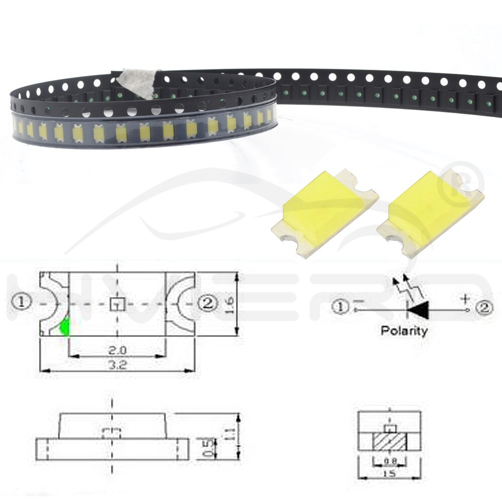 100 Piece Assortment of LEDs - Includes Red, Yellow, and Green Color Light Emitting Diodes in Various Sizes main image 1