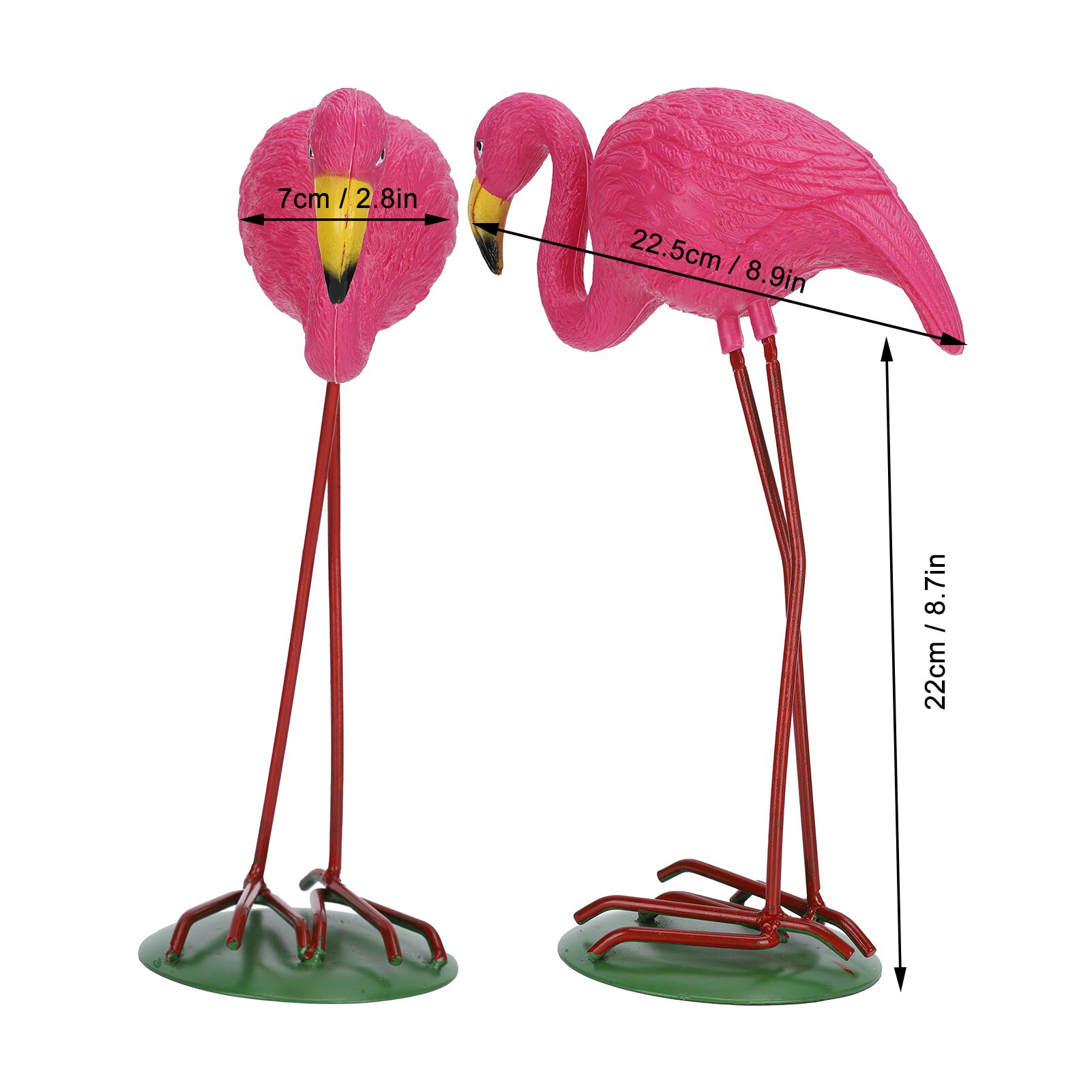 Figuras de pájaros de plástico de alta simulación, decoración de césped, protectores de jardín: S