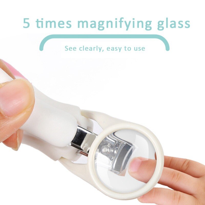 2019 bebê prego clippers tesoura com bolso de lupa dedo do pé clipper para o bebê recém-nascido diário do prego do bebê ferramenta