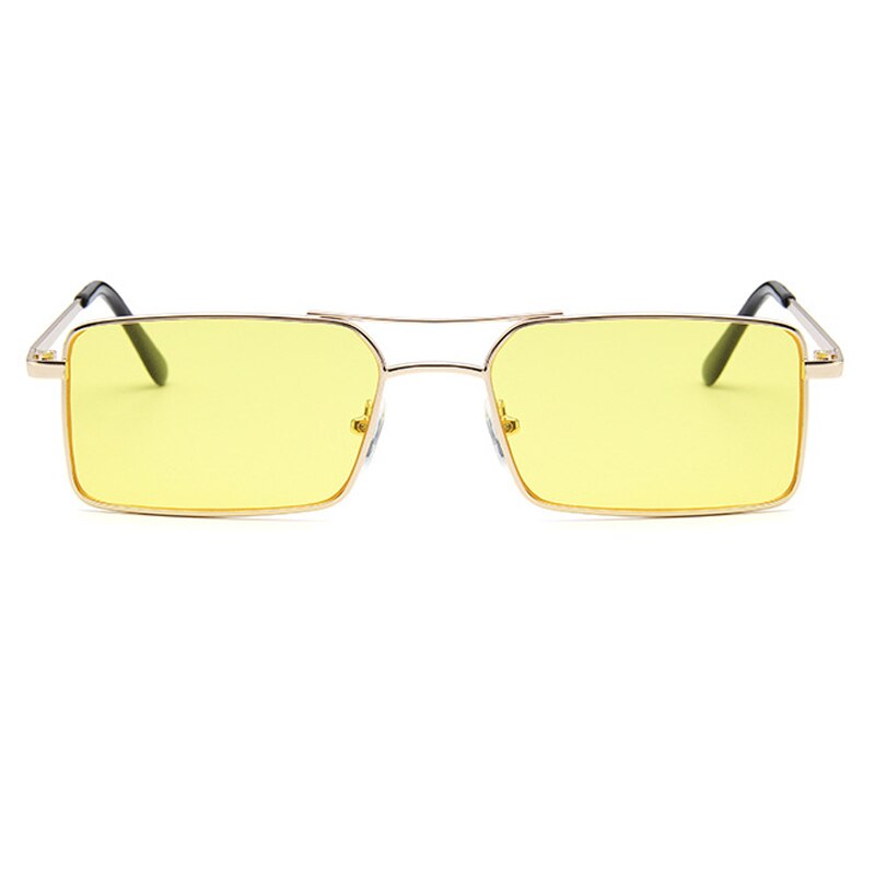 Oec cpo vintage firkantet metal steampunk solbriller damemærke metal punk solbriller kører mænd oculos de sol  o156: C5 guld-gule