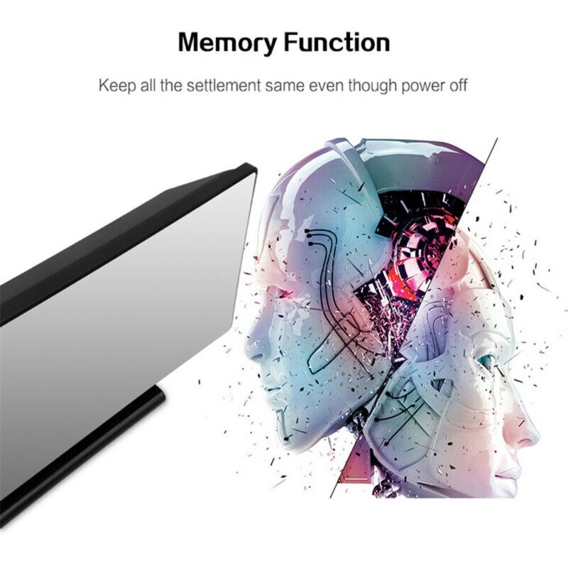 LED Digital Alarm Clock Multi-function Digital Night Light Thermometer Display Electronic Mirror Lamp Clock