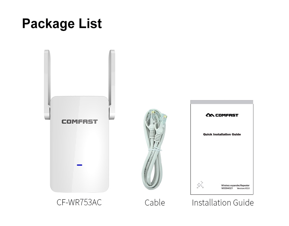 Comfast Dual Band 2,4 Ghz + 5,8 Ghz Wifi Signal Extender Hohe Geschwindigkeit 1200Mbps Access Point Wireless Übertragung Repeater CF-WR753AC