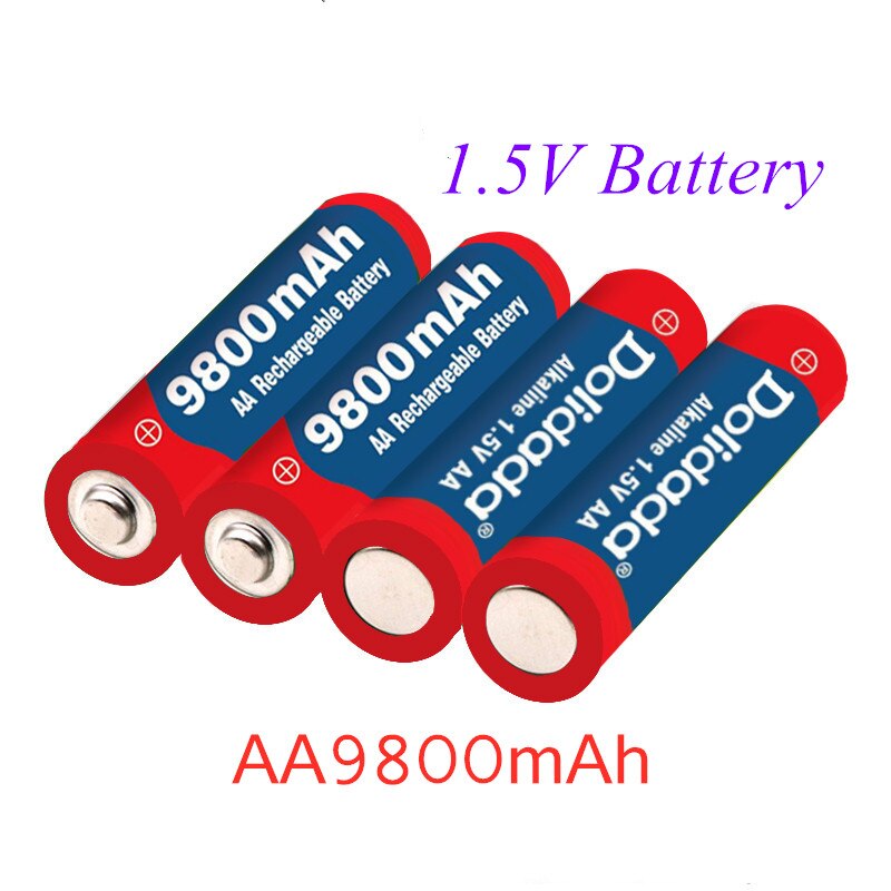 lot Brand AA rechargeable battery 9800mah 1.5V Alkaline Rechargeable batery for led light toy mp3 +charger