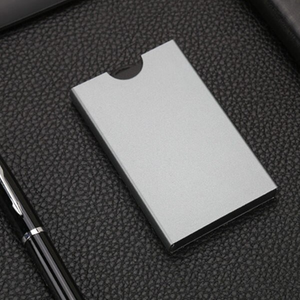 ZOVYVOL MÄNNER Aluminium Karte Lagerung Kasten Gestapelt Karte Paket Karte setzt Kreativität Geschäft Anti-diebstahl Ich würde Kreditkarte Halfter: X-27 grau