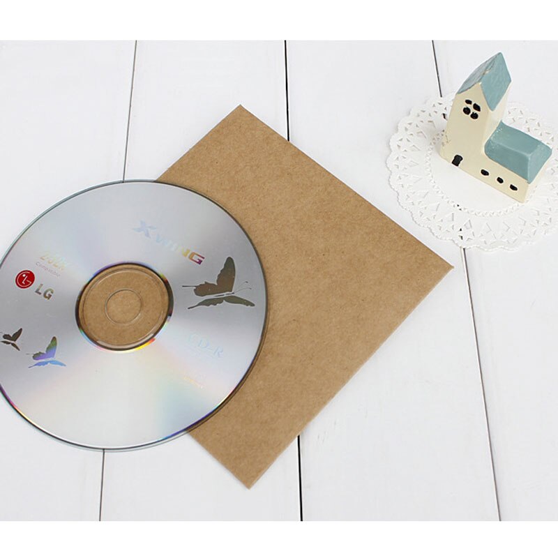 caja de CD 5 unids/lote CD de papel de embalaje de bolsa boda fotografía bolsa puede acomodar 1 discos