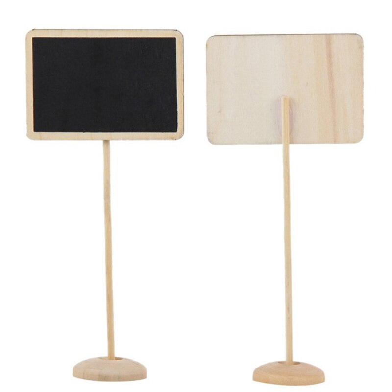 5pcs Wooden Mini Blackboard Chalkboard with Stand Place Wedding Table Number Sign C66