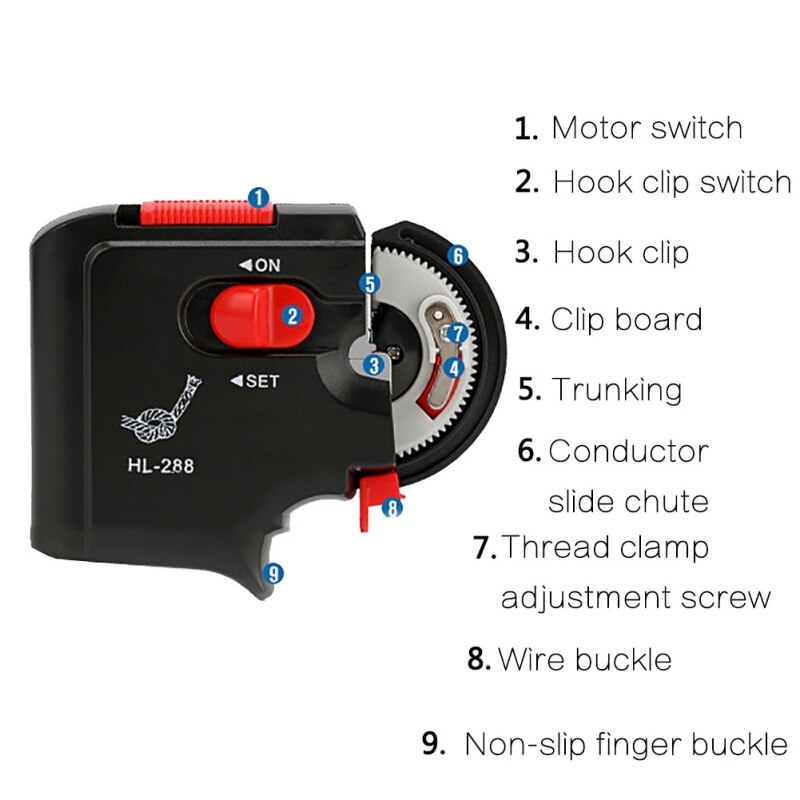 Automatische Draagbare Elektrische Vishaak Tier Machine Vissen Accessoires Tie Snelle Vishaken Lijn Koppelverkoop Apparaat Apparatuur