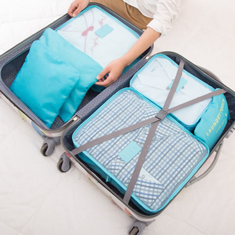 6 Stks/set Reizen Opbergtas Kleren Tidy Pouch Bagage Organizer Draagbare Opslag Case Ye