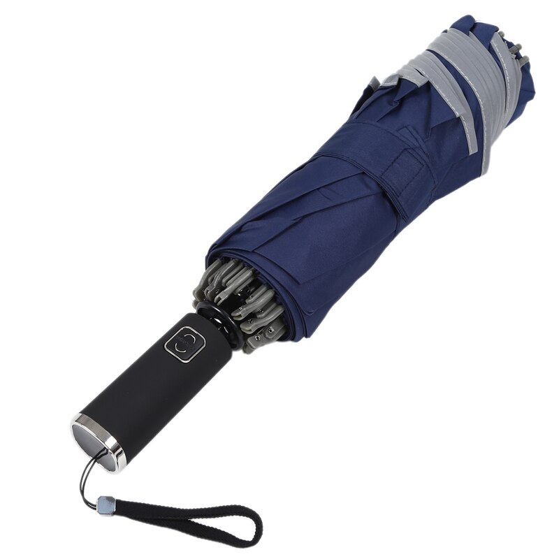 Paraguas automático plegable resistente al viento para hombre y mujer, paraguas grande a prueba de viento, a prueba de viento, 10K: Blue