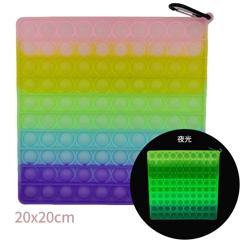 30cm große, fluoreszierende, im dunkeln leuchtende druckblasen-fidget-spielzeuge zum entspannen und beschäftigen – stressabbau durch druckknallen: 20cm s