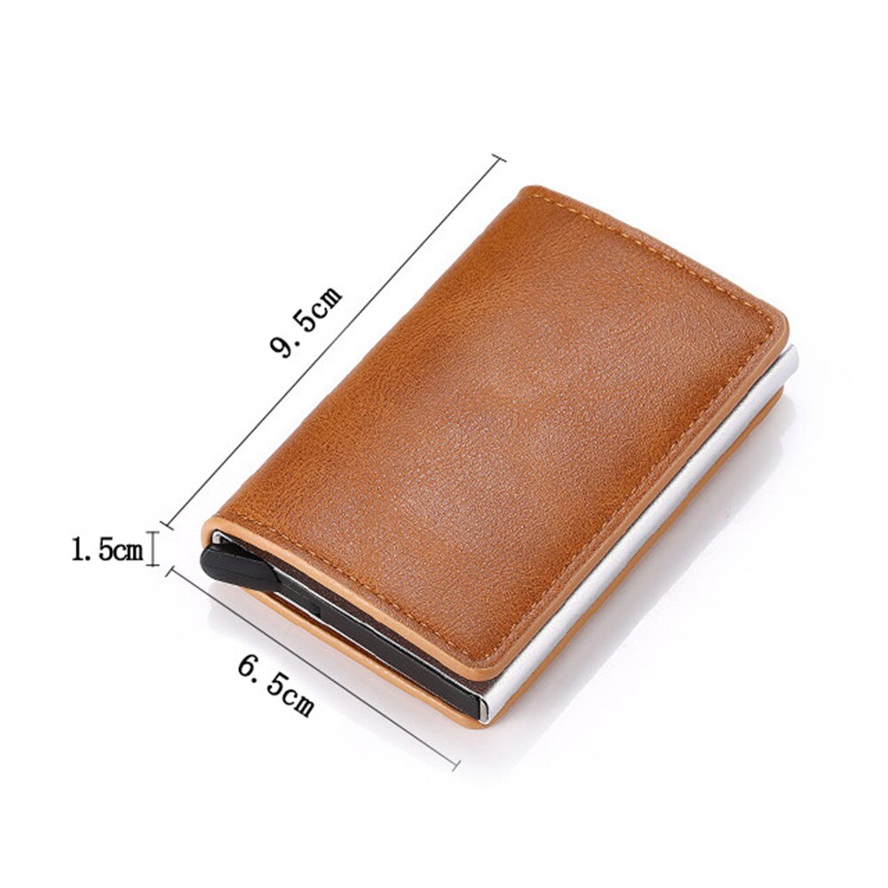 Man Women Smart Wallet Business Card Holder Hasp Wallet Aluminum Metal Credit Business Mini Card Wallet