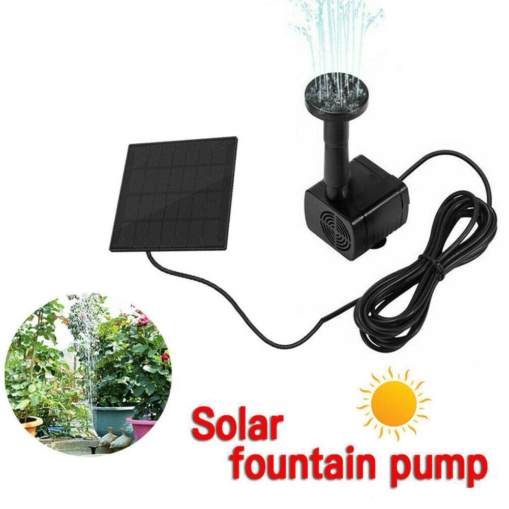 Solar Fountain Home Powered Water Fountain Pool Pond Garden Waterfall Sprinkler Sprayer Decorations Water Source 1.2W