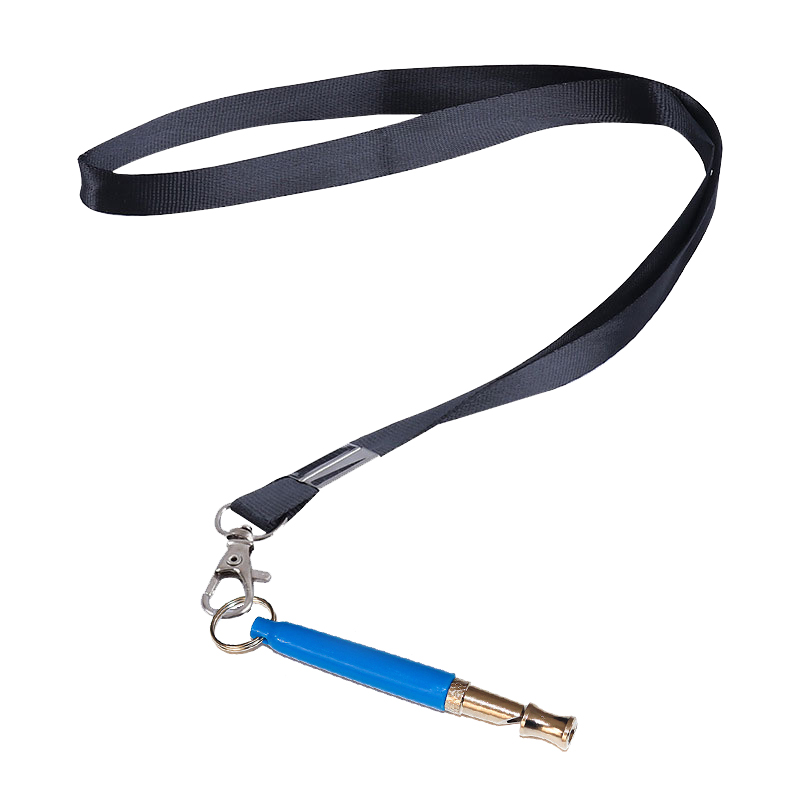 Sifflet d&#39;entraînement pour animaux domestiques, flûte ultrasonique réglable en acier inoxydable, pour chiens obéissants, porte-clés de Train, fournitures pour animaux de compagnie: Blue with rope