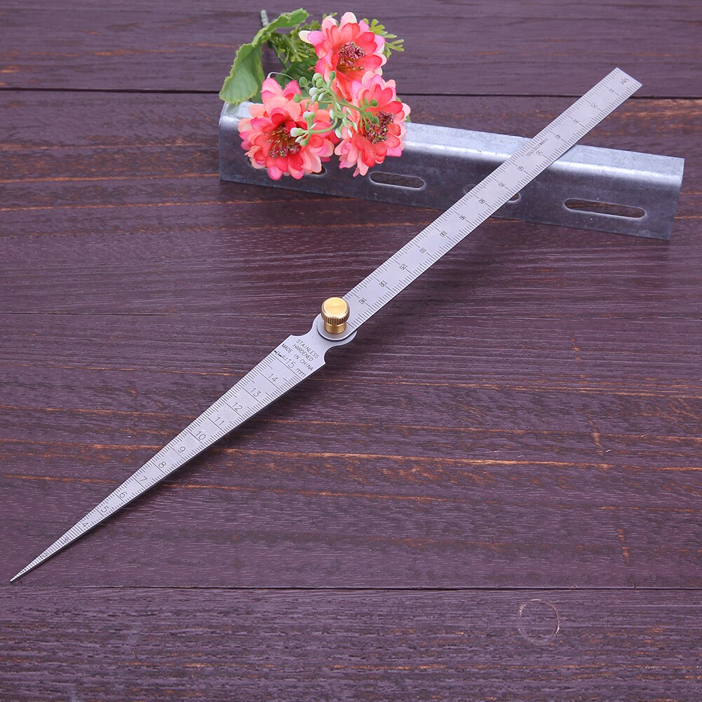 2pcs 16x2.5x1.2cm 1-15mm Taper Welding Feeler Gauge Gage Depth Ruler Stainless Steel Gap Hole Inspection