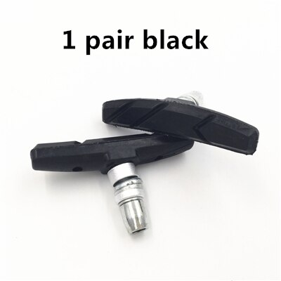 Bike Cycling Braking V-Brake Holder Shoes Rubber Pad MTB Blocks Durable Parts Mountain Road Bicycle Brake Pads: 1 pair black