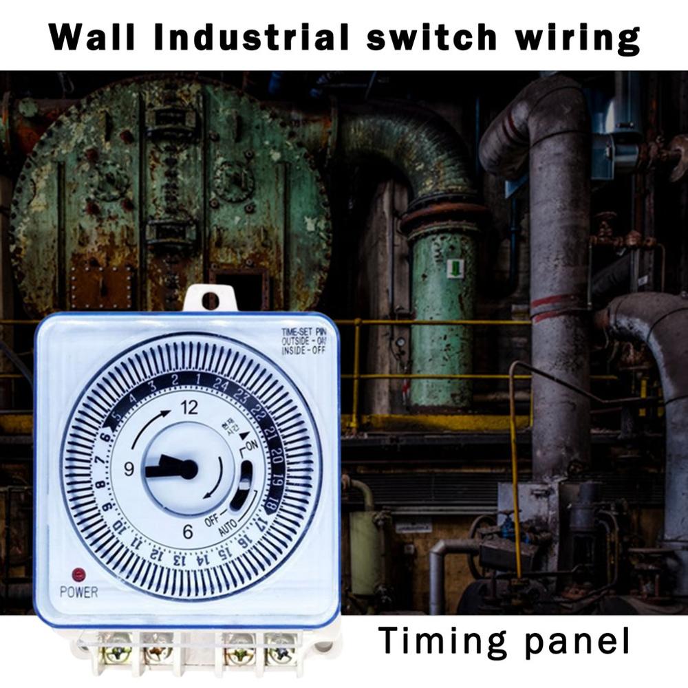 Temporizador mecánico, interruptor de tiempo de cableado Industrial, 230V, 50Hz, 16A, Panel de sincronización, pared, interruptor Industrial, suministros de cableado