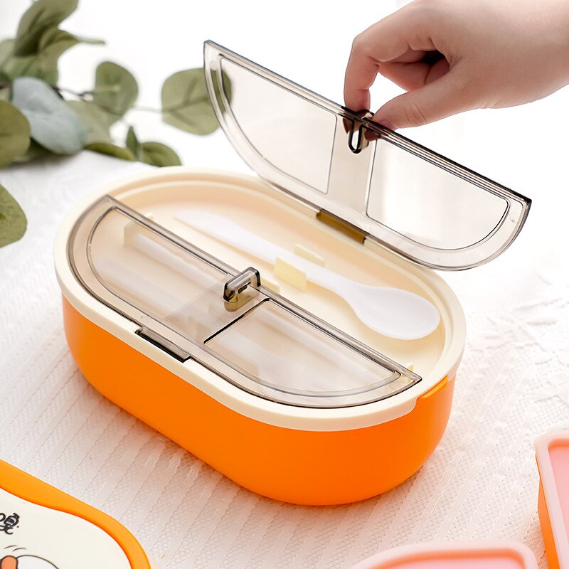 Kawaii Lunch Box Microwave Multi-Layer Student School Bento Box with Independent Box Cutlery Portable Cute Food Storage Boxes