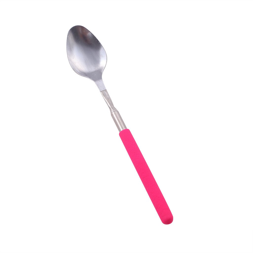 Funny Spoon Extension Long Extendable Telescopic Freeloader Trick Prank BBQ Tool Home kitchen tool accessories tableware посуда: C