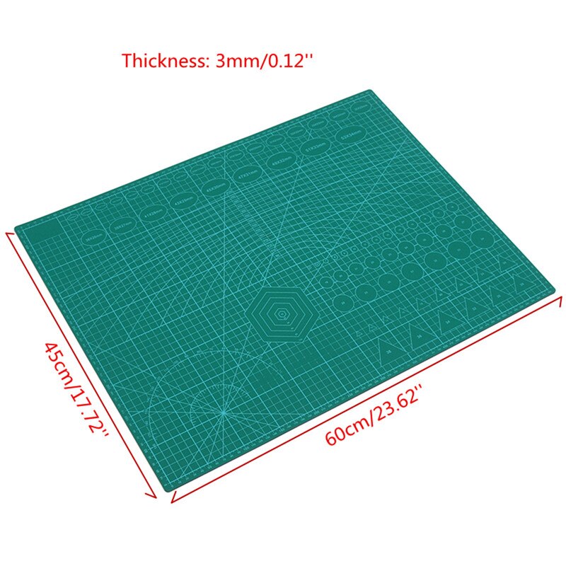 PVC A2 Cutting Mat 18"x24" Multipurpose Self Healing Cutting Mats for Quilting Double-Sided 5-Ply Durable Paper Mat for Cutting
