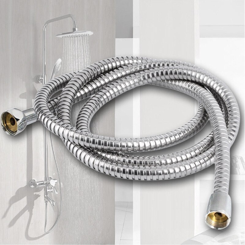 1.5M Stainless Steel Flexible Bathroom Bath Shower Head Hose Gasket Pipe Washers Bathing Water Hose Plumbing