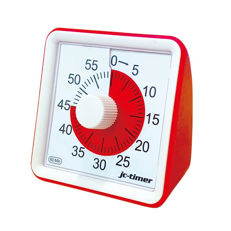 1 Pcs 60 Minutes Visual Analog Timer Silent Countdown Clock Time Management for Kids Adults DTT88: 01