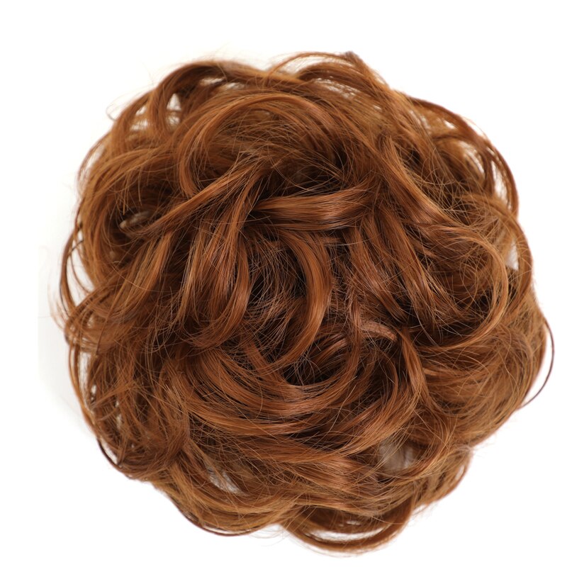 Extensiones de moño sintético de estrella Rosa, rizadas y desordenadas, extensión de pelo para boda, moño para mujeres y niños: 30