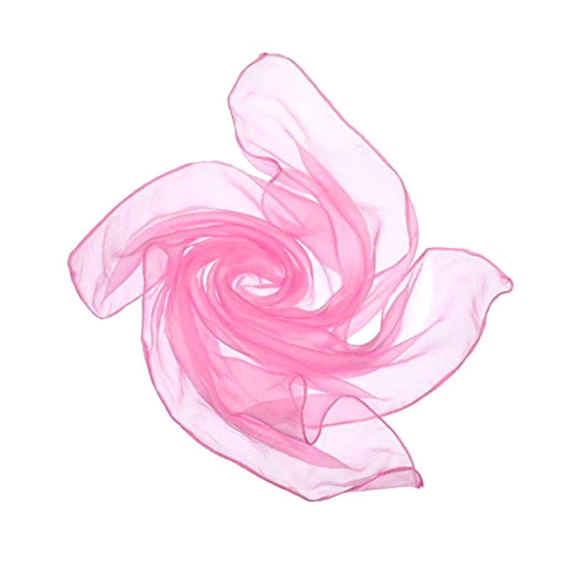 60x60CM Unisex Sailor Glitter Silky Square Neck Scarf Candy Color Lady Ribbon Handkerchief Dance Sheer Tulle Head Wrap 12 Colors: Pink