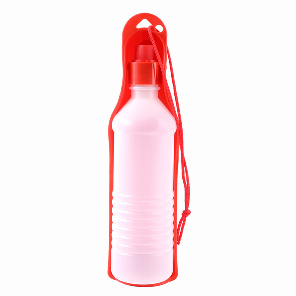 Bouteille d'eau pour chiens 250ML/5000ML, distributeur Portable, bol d'eau de voyage pour chiens chats petits animaux: L / Rouge