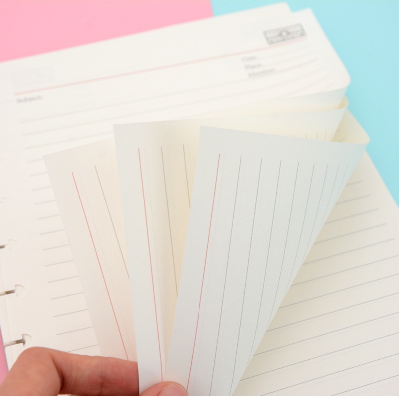 B5 disc planner notebook Mushroom hole page paper T-type refill 60 sheets line blank lattice