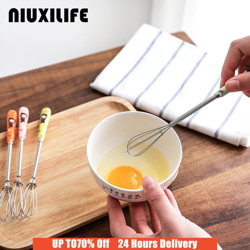 NIUXILIFE Manual whisk Mixer Whisk Hand Shaker Egg Stirrer Essential Hands Sauce Utensil