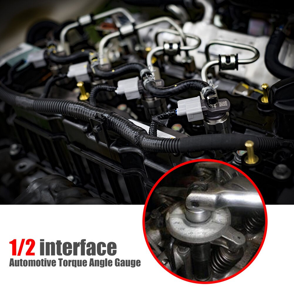 Wrench Measuring Automotive Meter Tool 1/2 Inch Drive Torque Angle Gauge Angle Rotation Measurer Tool for Torque Wrench