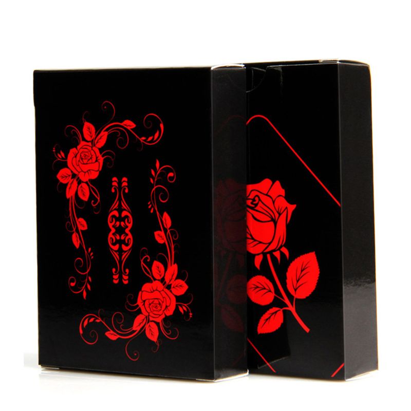 55sheets/box Rose Flower Poker Waterproof Plastic Playing Cards Poker Cards 203E