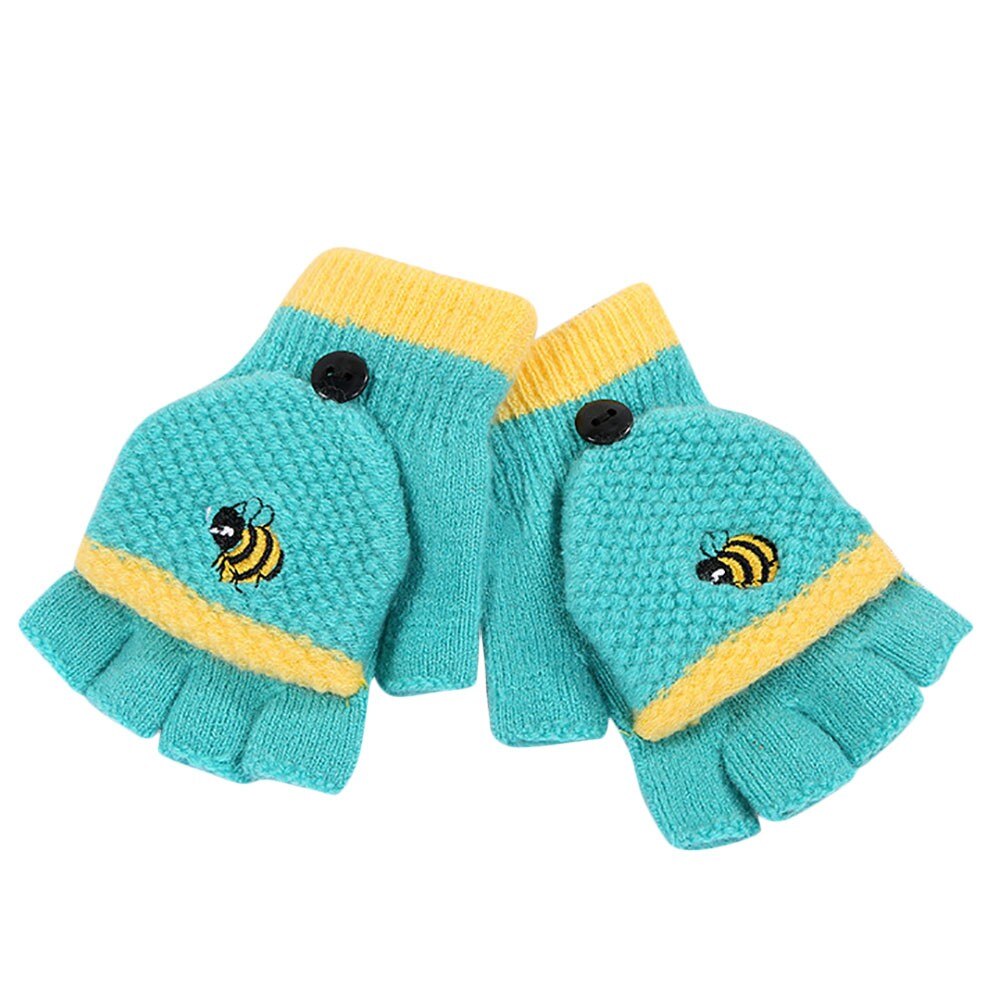 ARLONEET Toddler baby fingerless gloves Cotton knitted Warm winter gloves kids Girls Boys Winter cartoon Gloves