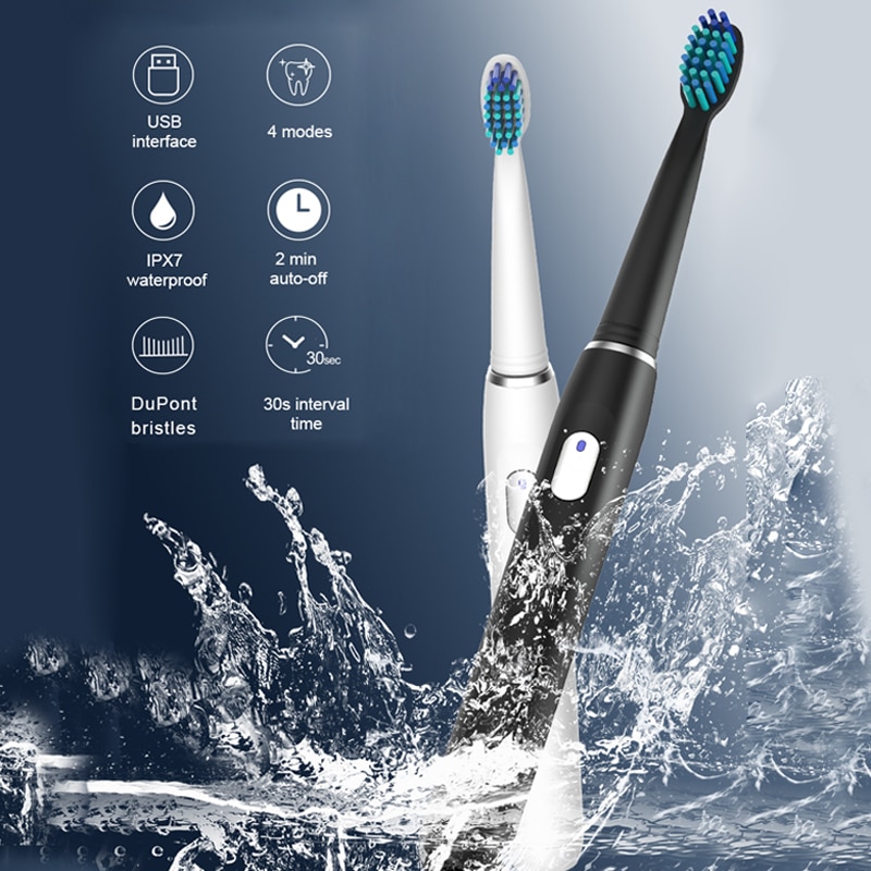 Elektrische Tandenborstel Oplaadbare Krijgen Een Gratis Sonische Tandenborstel 4 Modus Reizen Tandenborstel Met 3 Opzetborstels