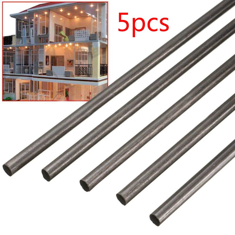 5 PCS carbon fiber rod carbon fiber tube 500mm diameter 2mm used for aircraft matting rod tools