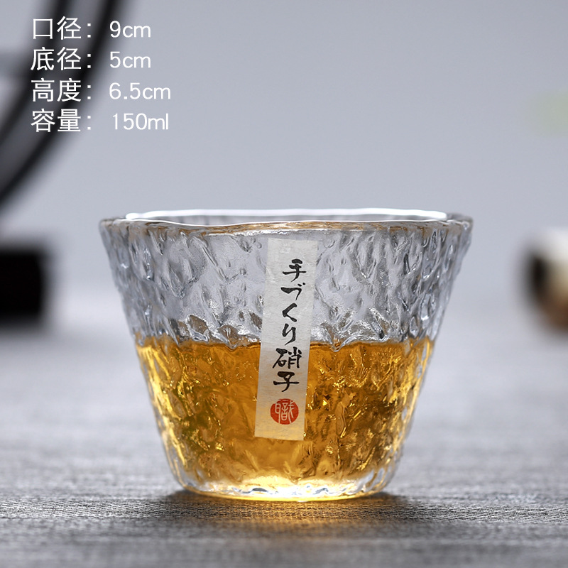 Hand-made Japanese Hammered Foreign Wine Glass Whiskey Glass Home Beer Glass Crystal Glass Cup Drinkware Bar Beer Mugs: C