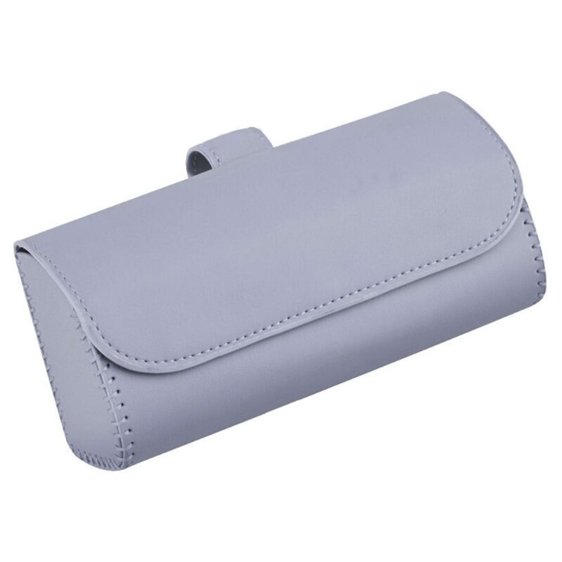 Estuche Universal para gafas de sol de coche, soporte para gafas, caja de almacenamiento para tarjetas,: Gray