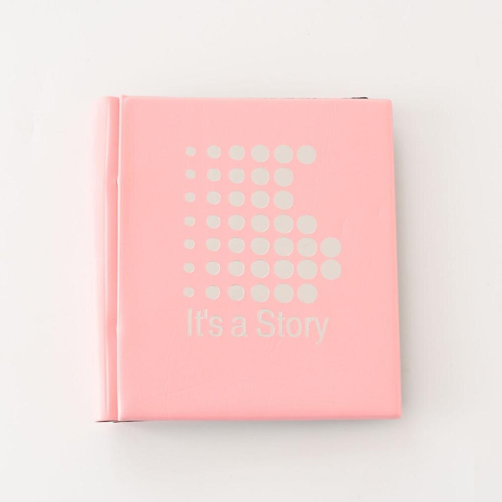 Gør det selv 100 lommer polaroid fotoalbum 4 tommer ice dot serie mini instant billede familie hukommelse baby scrapbog album indsat album: Lyserød
